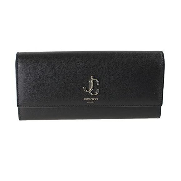 NWT Jimmy Choo JC CONTINENTAL CALFSKIN MARTINA CONTINENTAL WALLET IN BLA… - Picture 2 of 5